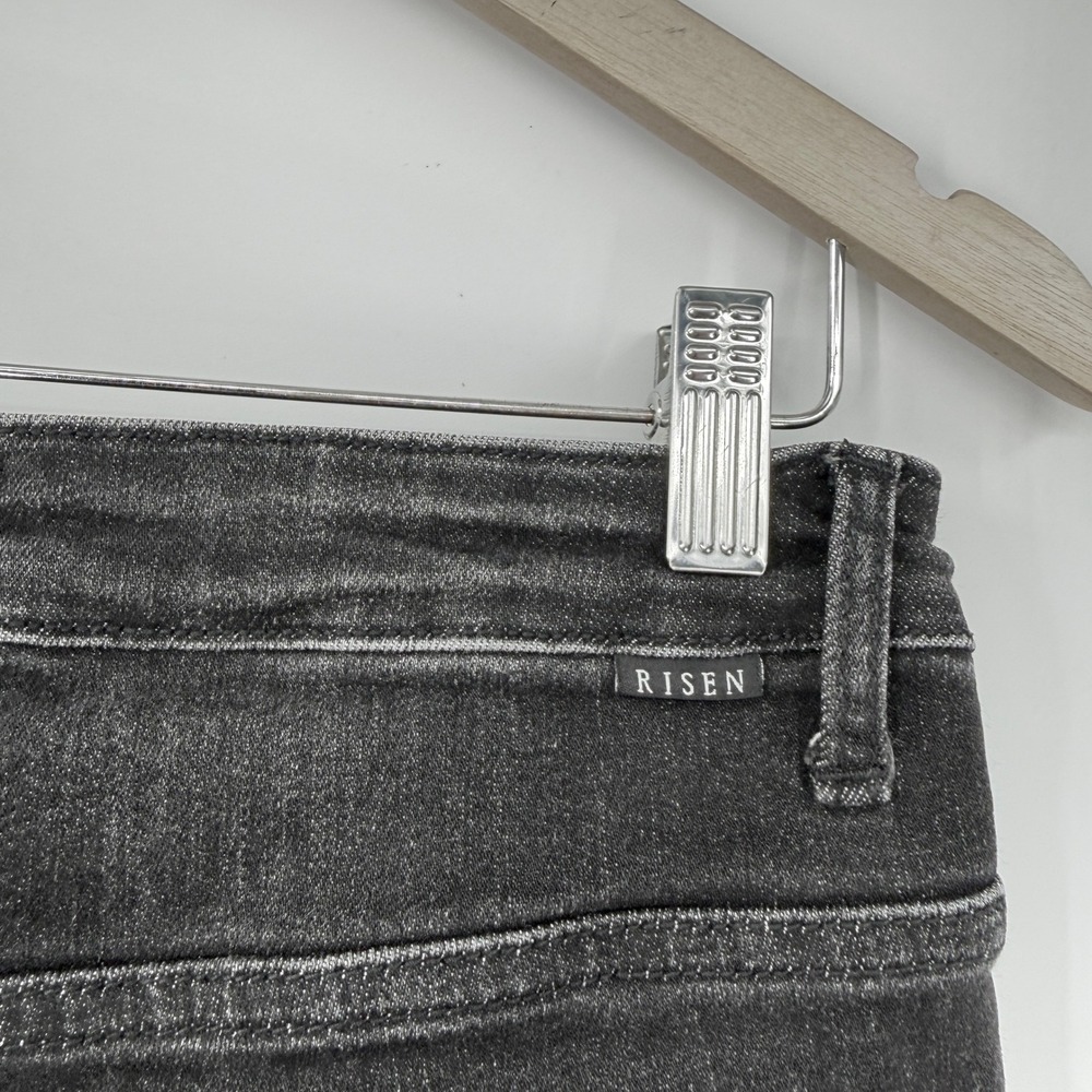 Risen Jeans Wide Leg Women 9/29 Black Faded Denim High Rise RDP5399 Boho Casual - Picture 5 of 11